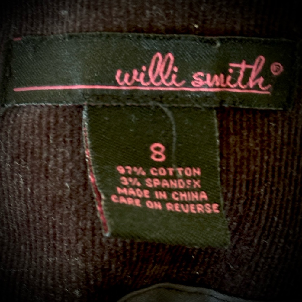 💜🤎 Willi Smith Brown/Purple Corduroy Tailored Blazer with Notched Lapels 8 - Picture 4 of 9